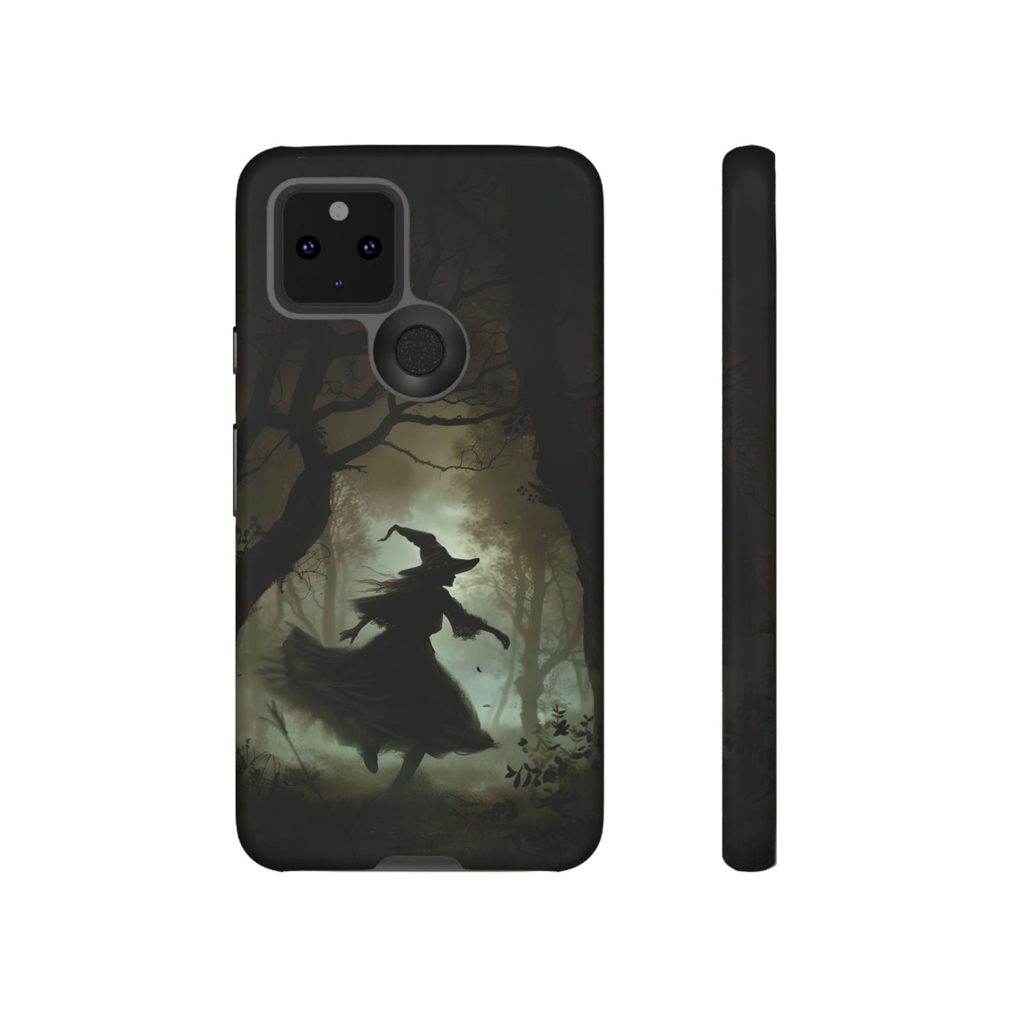 Spooky Witch Silhouette Phone Case - Halloween Dark Art Design for iPhone, Samsung Galaxy, and Google Pixel Devices