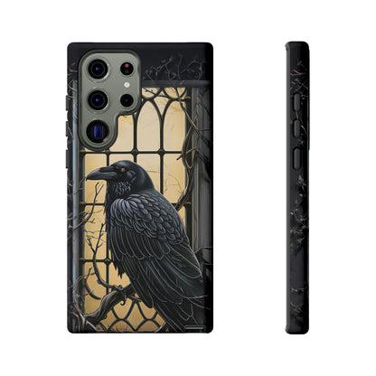 The Raven Phone Case – Edgar Allan Poe Inspired Gothic Design for iPhone, Samsung Galaxy, and Google Pixel Devices