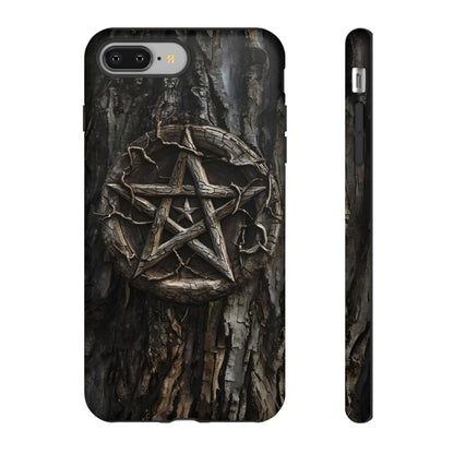 Pentacle Tree Phone Case – Wiccan Nature Magic Design for iPhone, Samsung Galaxy, and Google Pixel Devices