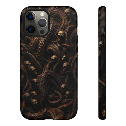 Skulls and Tentacles Phone Case – Lovecraftian Horror Design for iPhone, Samsung Galaxy, and Google Pixel Devices