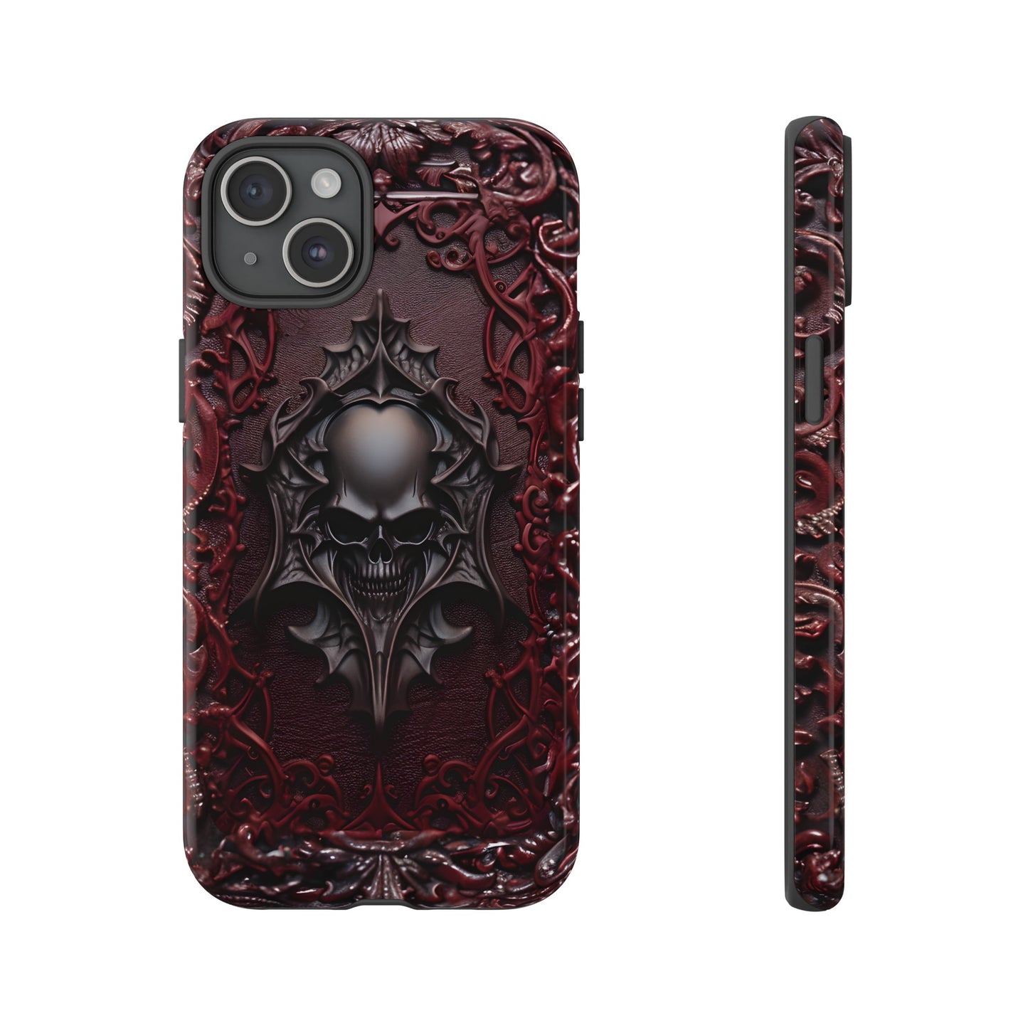 Vampiric Tough Phone Case – Gothic Skull Vampire Design for iPhone, Samsung Galaxy, and Google Pixel Devices