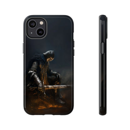 Dark Knight of the Abyss Phone Case - iPhone, Samsung Galaxy, Google Pixel - Epic Medieval Warrior Art, Protective Case, Fantasy Art