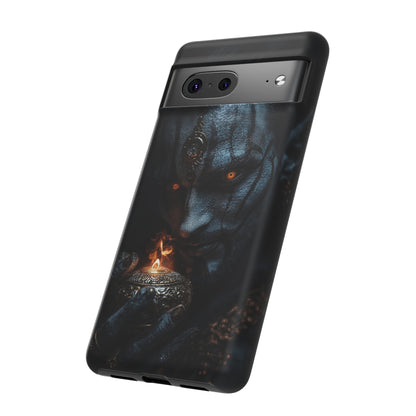 Dark Djinn Warrior Phone Case - Intricate Fantasy Art Protective Cover for iPhone, Samsung Galaxy, and Google Pixel Devices