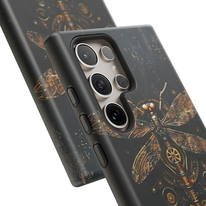 Steampunk Dragonfly Phone Case - Intricate Gear Design for iPhone, Samsung Galaxy, Google Pixel Devices