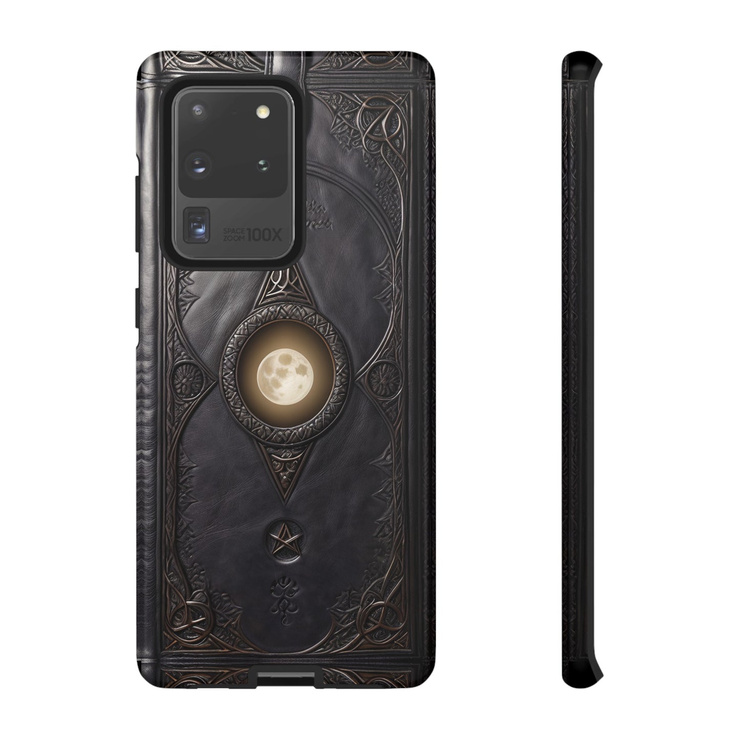 Moon Case Tough Phone Case – Fantasy Art Leather Book Design for iPhone, Samsung Galaxy, and Google Pixel Devices