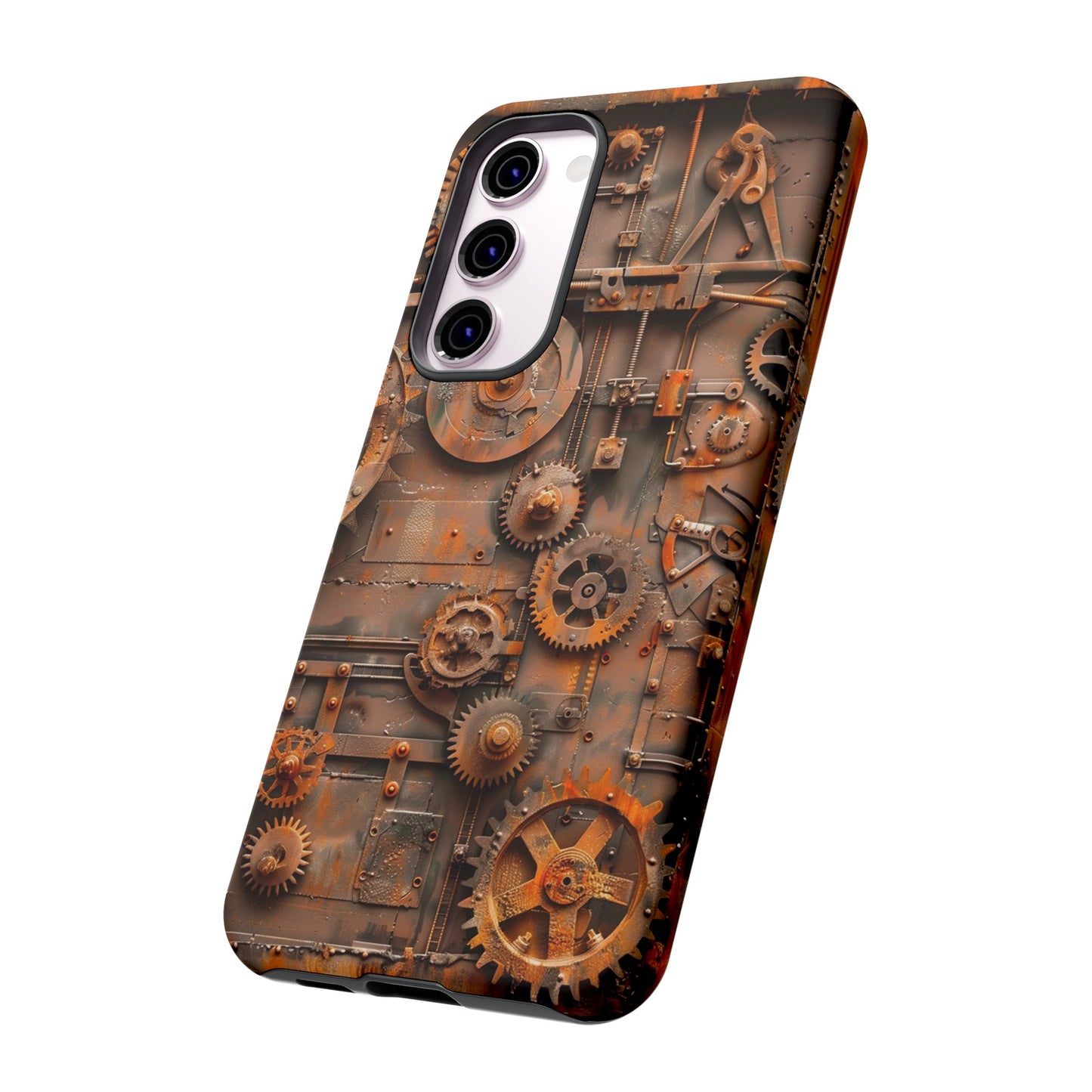 Rusted Steampunk Gearworks Phone Case for iPhone, Samsung Galaxy, and Google Pixel Devices