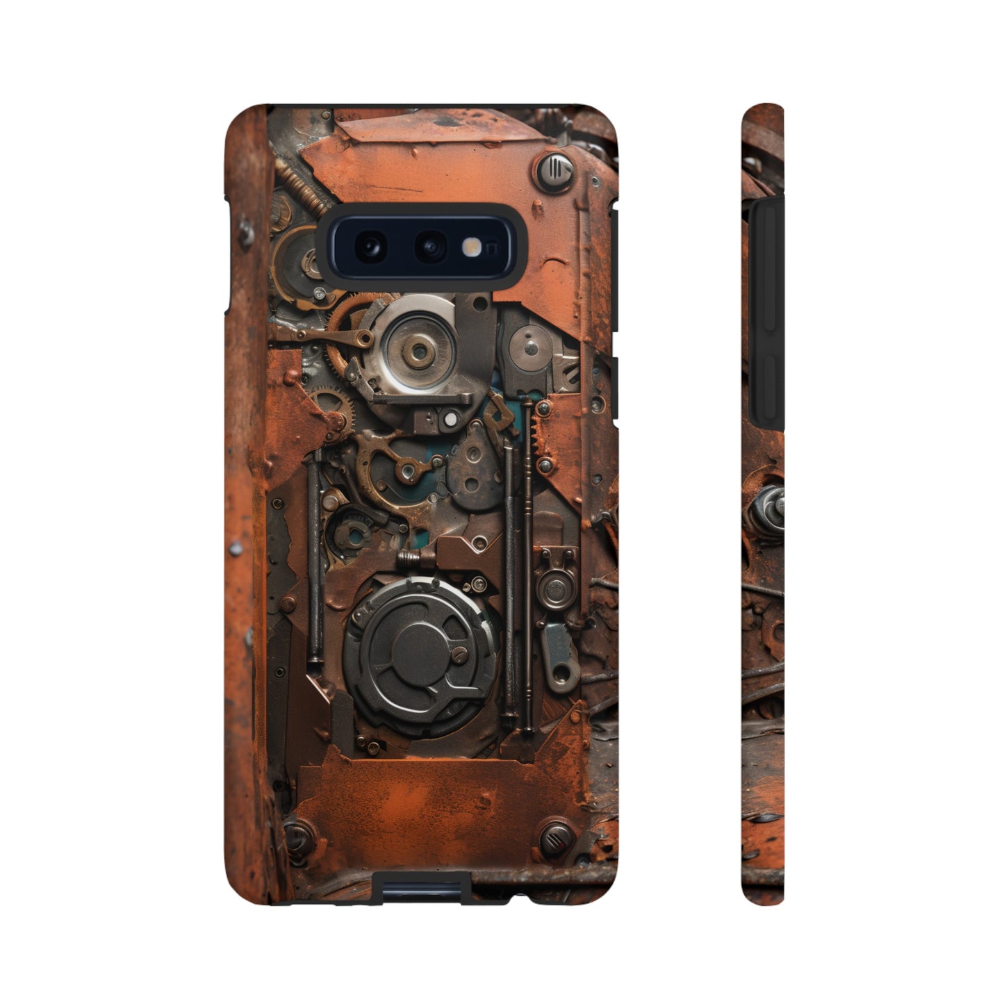 Rusted Mechanisms Phone Case – Steampunk Metal Gear Design for iPhone, Samsung Galaxy, and Google Pixel Devices