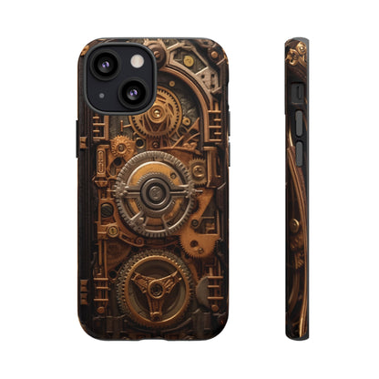 Gearworks Tough Phone Case – Steampunk Clockwork Design for iPhone, Samsung Galaxy, and Google Pixel Devices