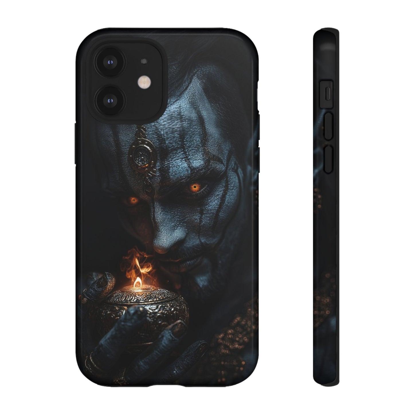 Dark Djinn Warrior Phone Case - Intricate Fantasy Art Protective Cover for iPhone, Samsung Galaxy, and Google Pixel Devices