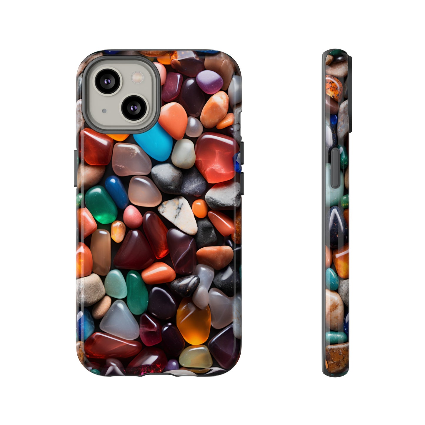 Colorful Stones Phone Case – Vibrant Polished Gemstone Design for iPhone, Samsung Galaxy, and Google Pixel Devices