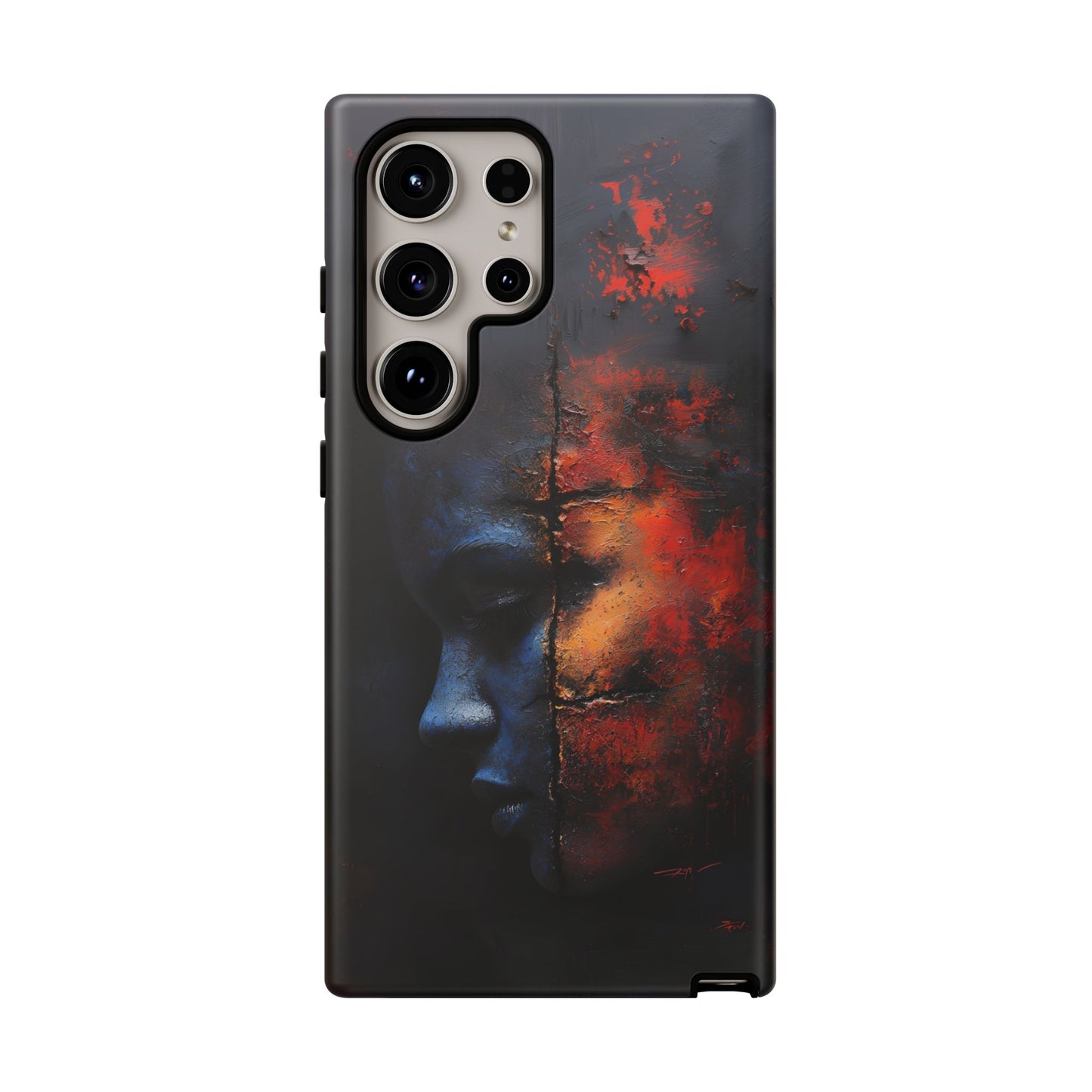 Abstract Duality Art Phone Case - Bold Modern Design