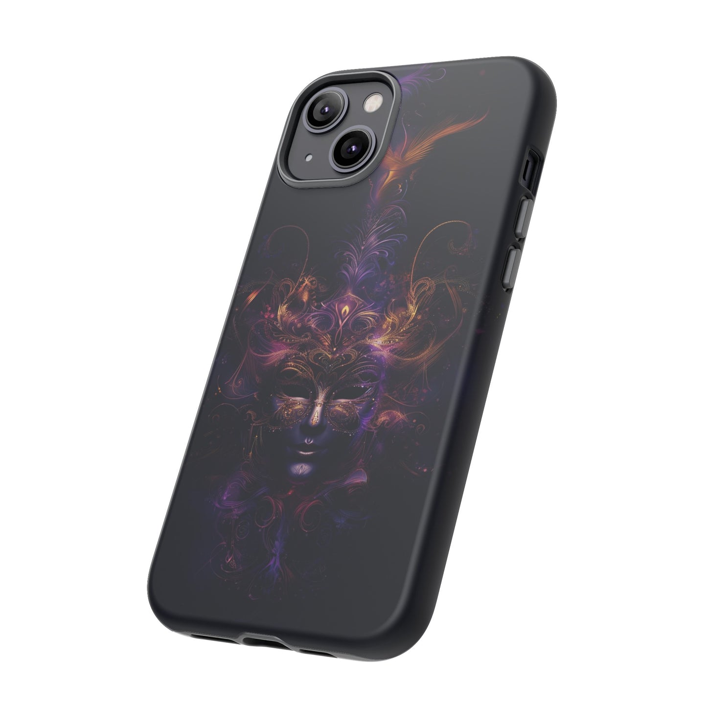 Elegant Masquerade Mask Phone Case for iPhone, Samsung Galaxy, and Google Pixel Devices - Mystical Design