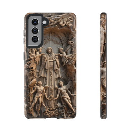 Angelic Statue Phone Case – Heavenly Gothic Marble Design for iPhone, Samsung Galaxy, and Google Pixel Devices