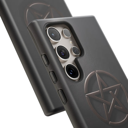 Simple Pentacle Tough Phone Case – Witchcraft Pentagram Design for iPhone, Samsung Galaxy, and Google Pixel Devices