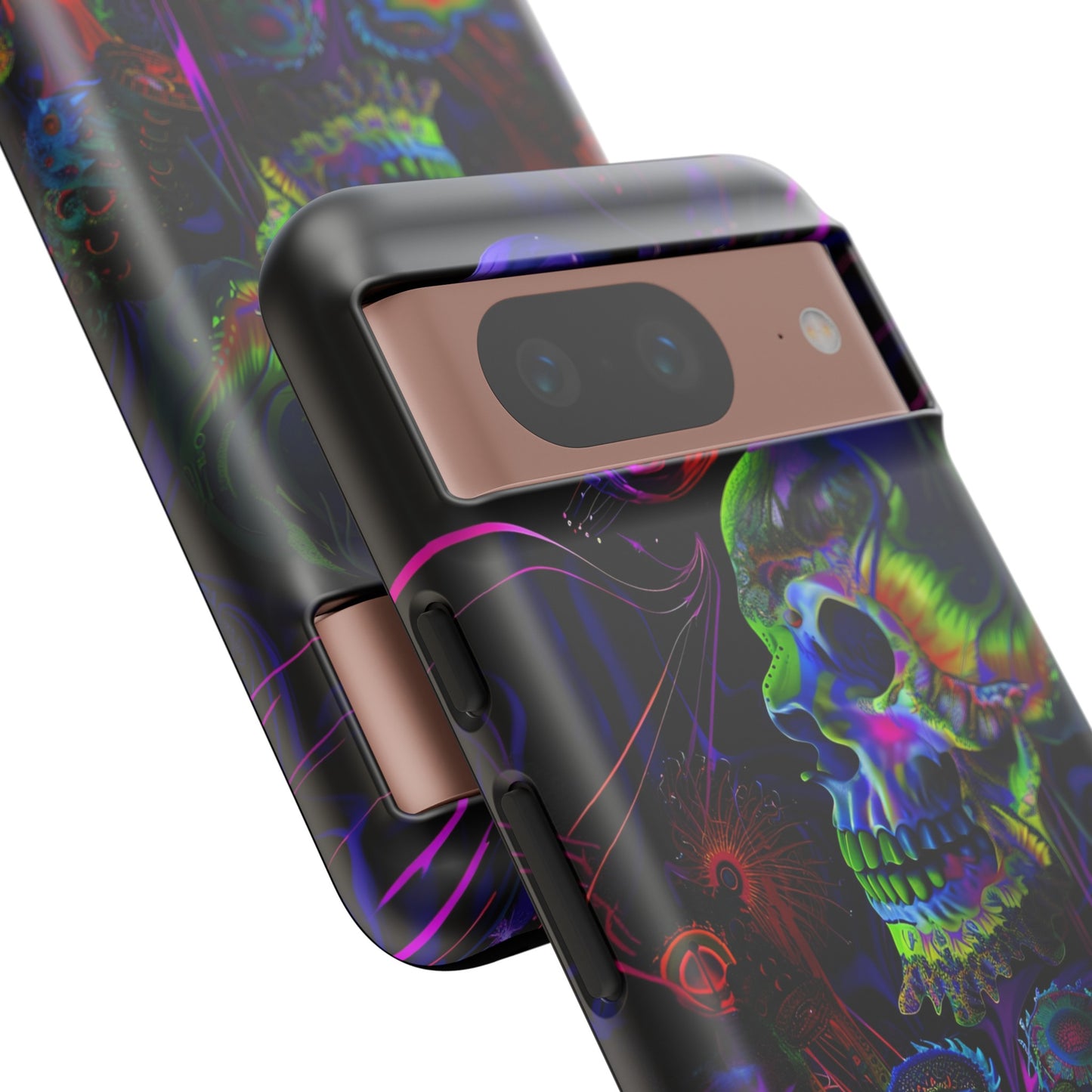 Psychedelic Skull Phone Case – Vibrant Pastel Design for iPhone, Samsung Galaxy, and Google Pixel Devices