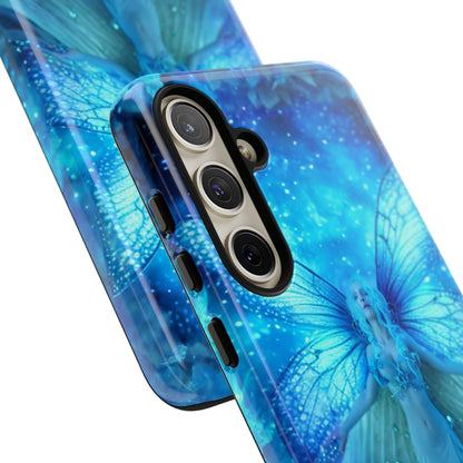 Blue Cosmic Fairy Phone Case – Enchanting Fae Design for iPhone, Samsung Galaxy, and Google Pixel Devices