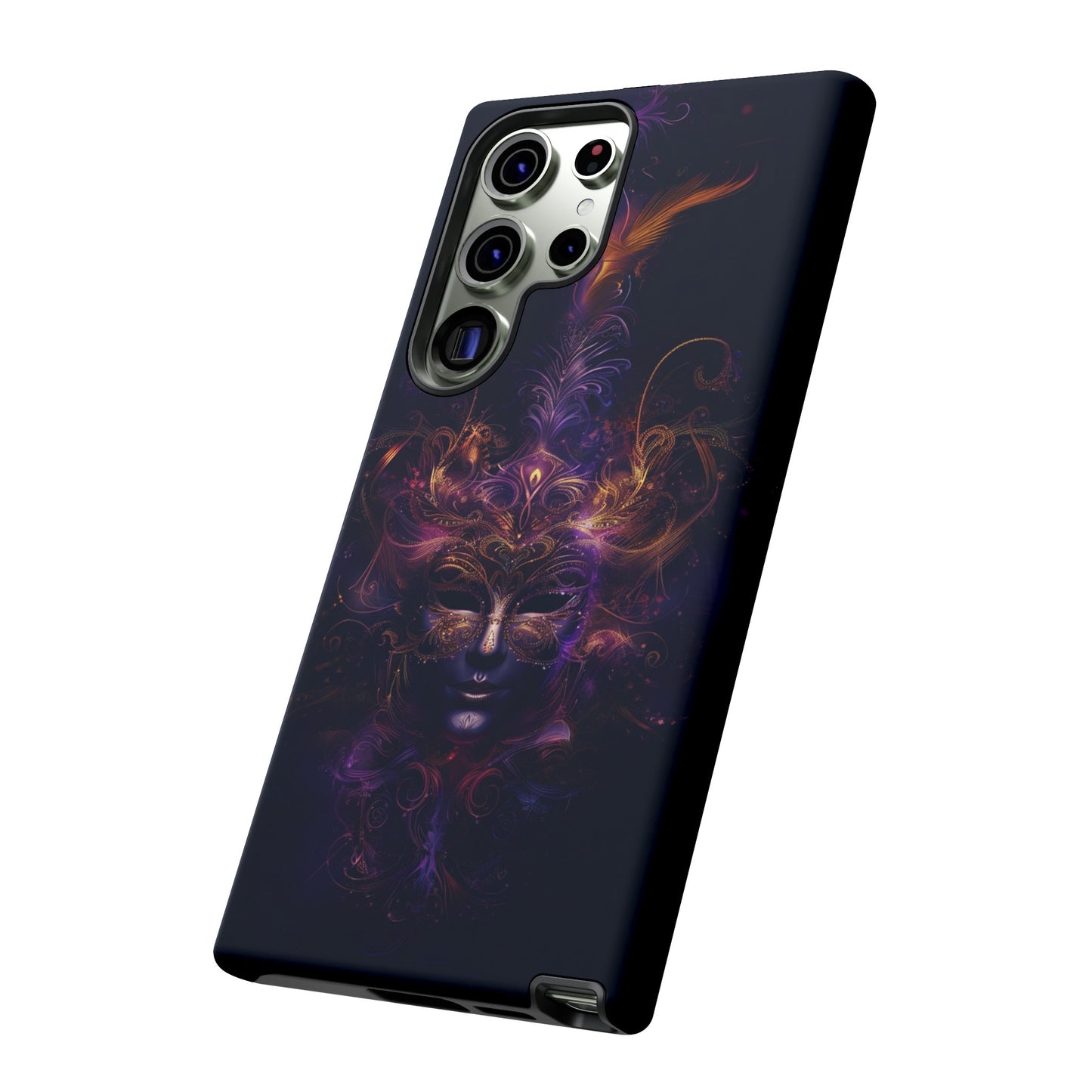 Elegant Masquerade Mask Phone Case for iPhone, Samsung Galaxy, and Google Pixel Devices - Mystical Design