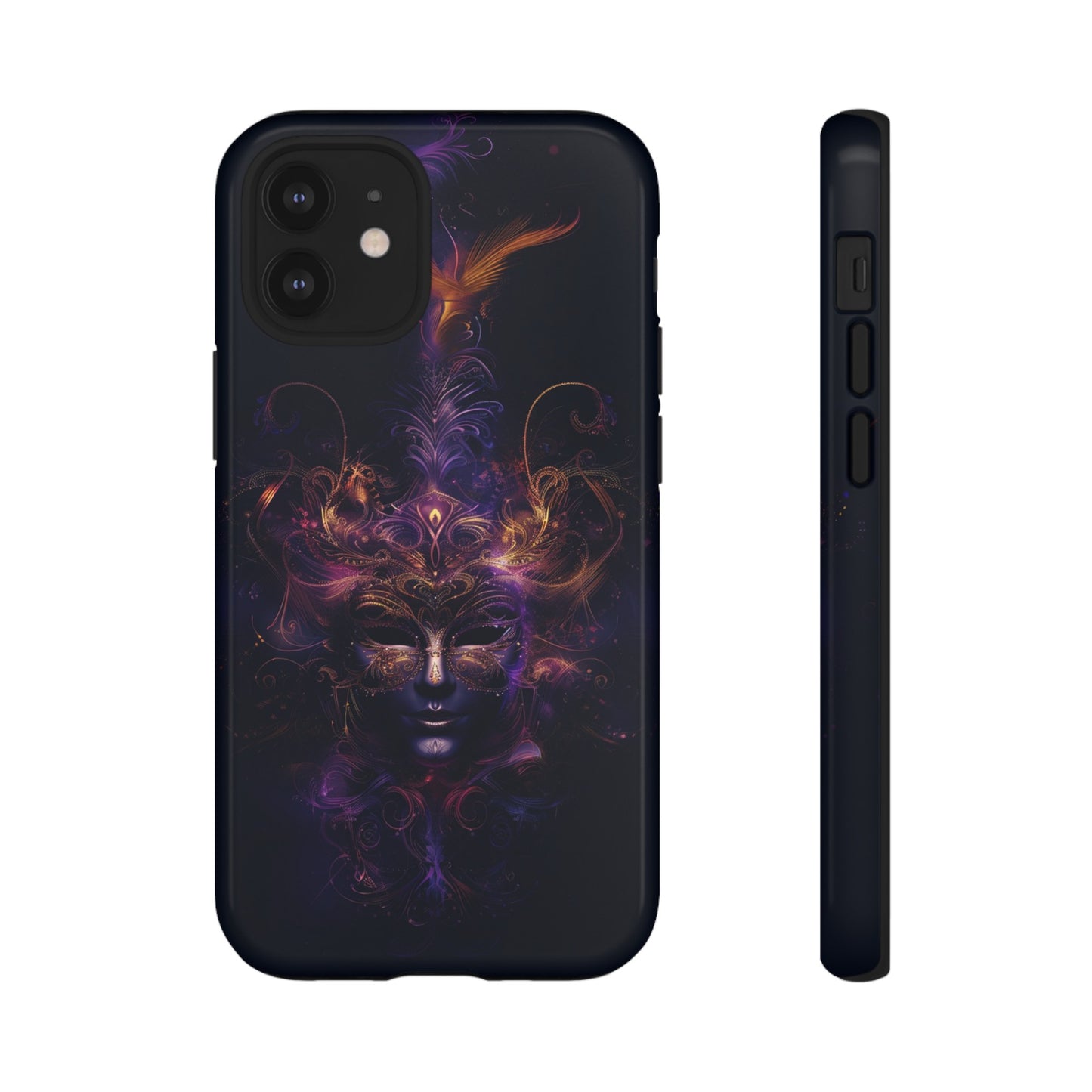 Elegant Masquerade Mask Phone Case for iPhone, Samsung Galaxy, and Google Pixel Devices - Mystical Design