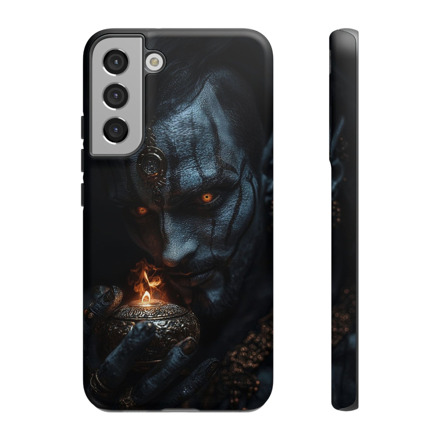 Dark Djinn Warrior Phone Case - Intricate Fantasy Art Protective Cover for iPhone, Samsung Galaxy, and Google Pixel Devices