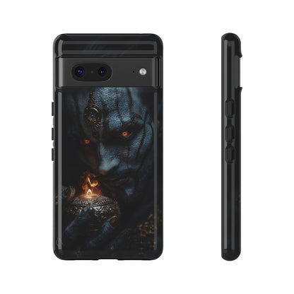 Dark Djinn Warrior Phone Case - Intricate Fantasy Art Protective Cover for iPhone, Samsung Galaxy, and Google Pixel Devices