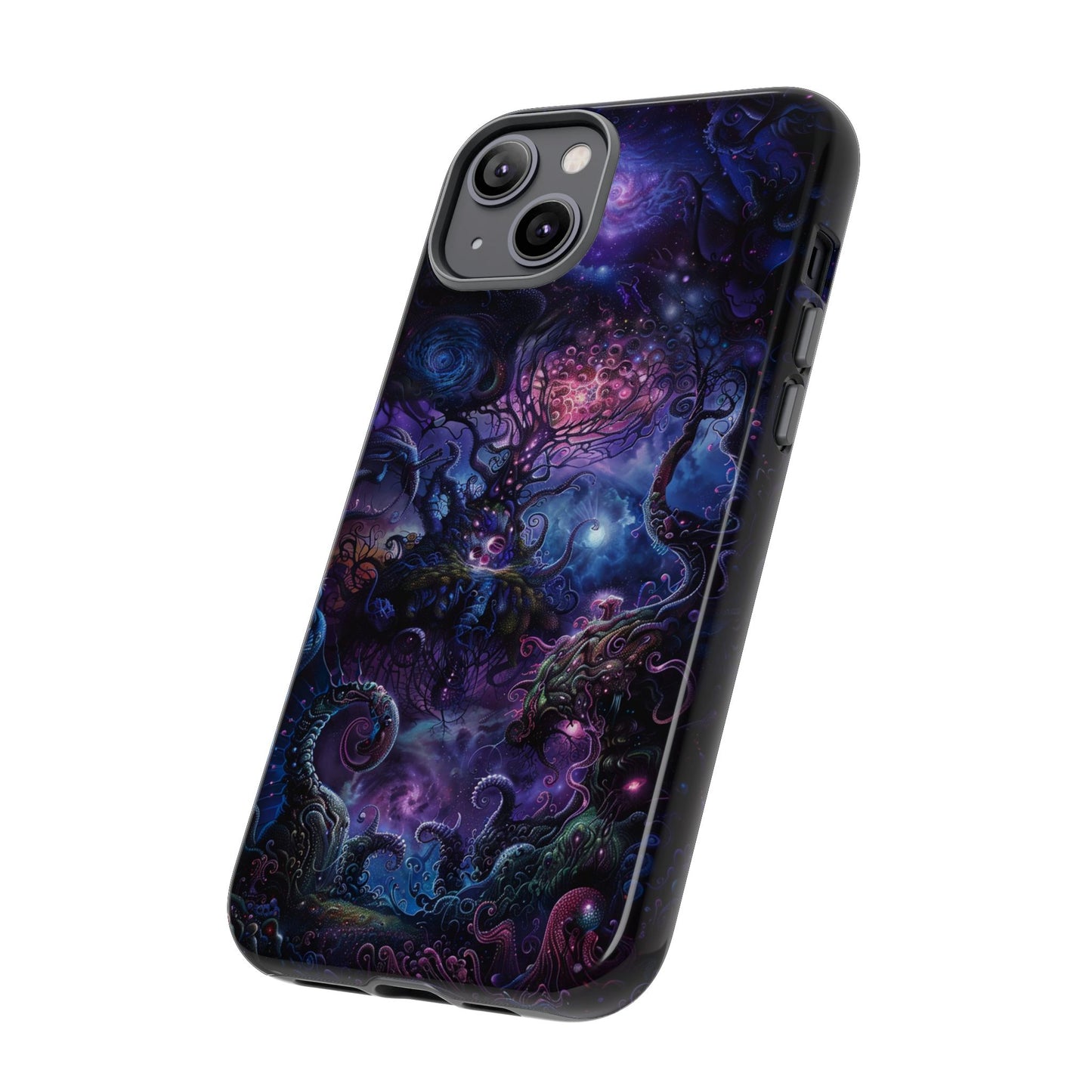 Trippy Psychedelic Alien Landscape Phone Case - Vibrant Abstract Design for iPhone, Samsung Galaxy and Google Pixel Devices