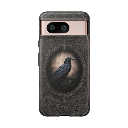 Gothic Raven Phone Case - Mysterious Dark Bird Design