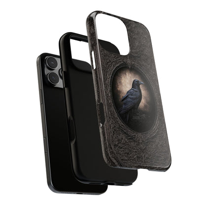 Gothic Raven Phone Case - Mysterious Dark Bird Design