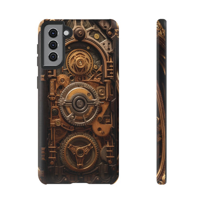 Gearworks Tough Phone Case – Steampunk Clockwork Design for iPhone, Samsung Galaxy, and Google Pixel Devices