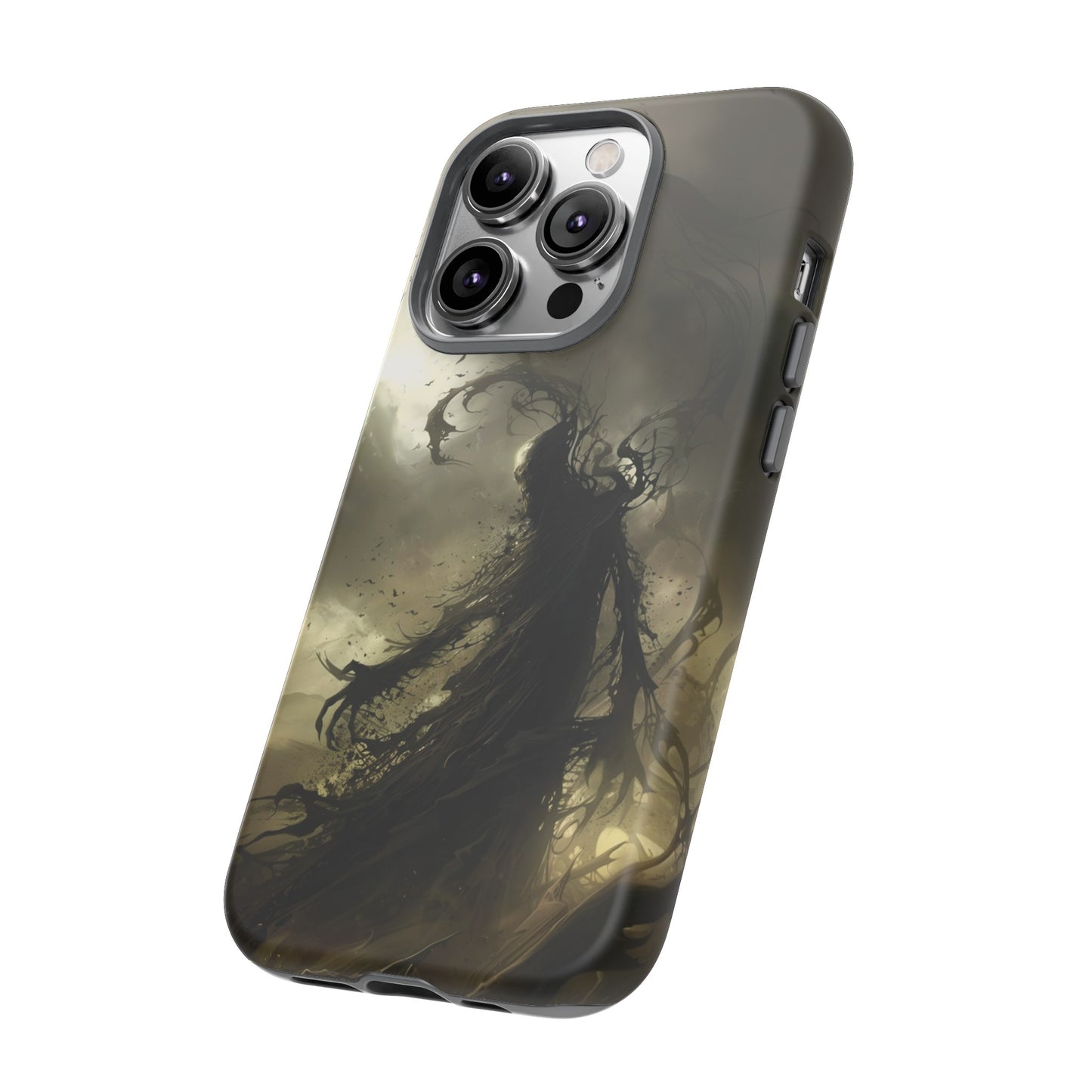 Dark Spirit Phone Case – Grim Reaper Haunting Design for iPhone, Samsung Galaxy, and Google Pixel Devices