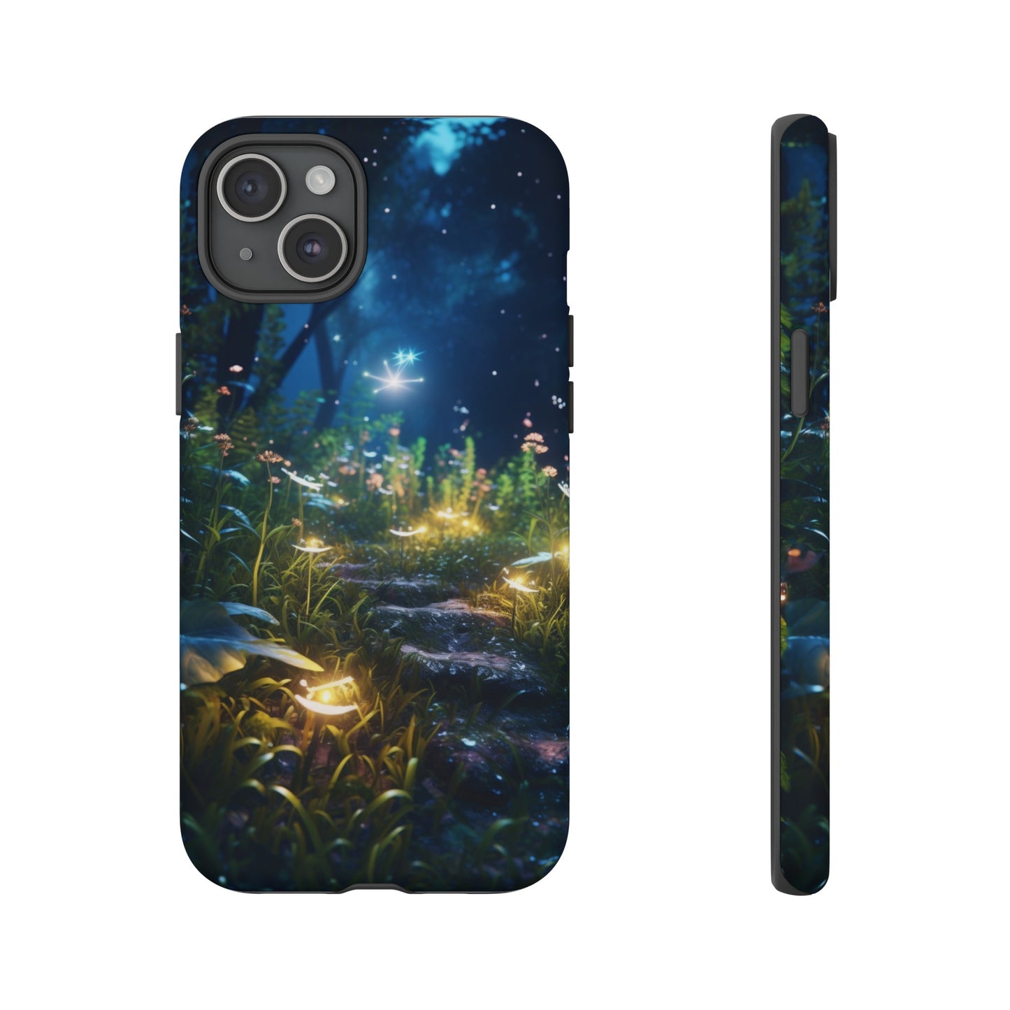 Fireflies in the Forest Tough Phone Case – Enchanting Summer Night Design for iPhone, Samsung Galaxy, and Google Pixel Devices