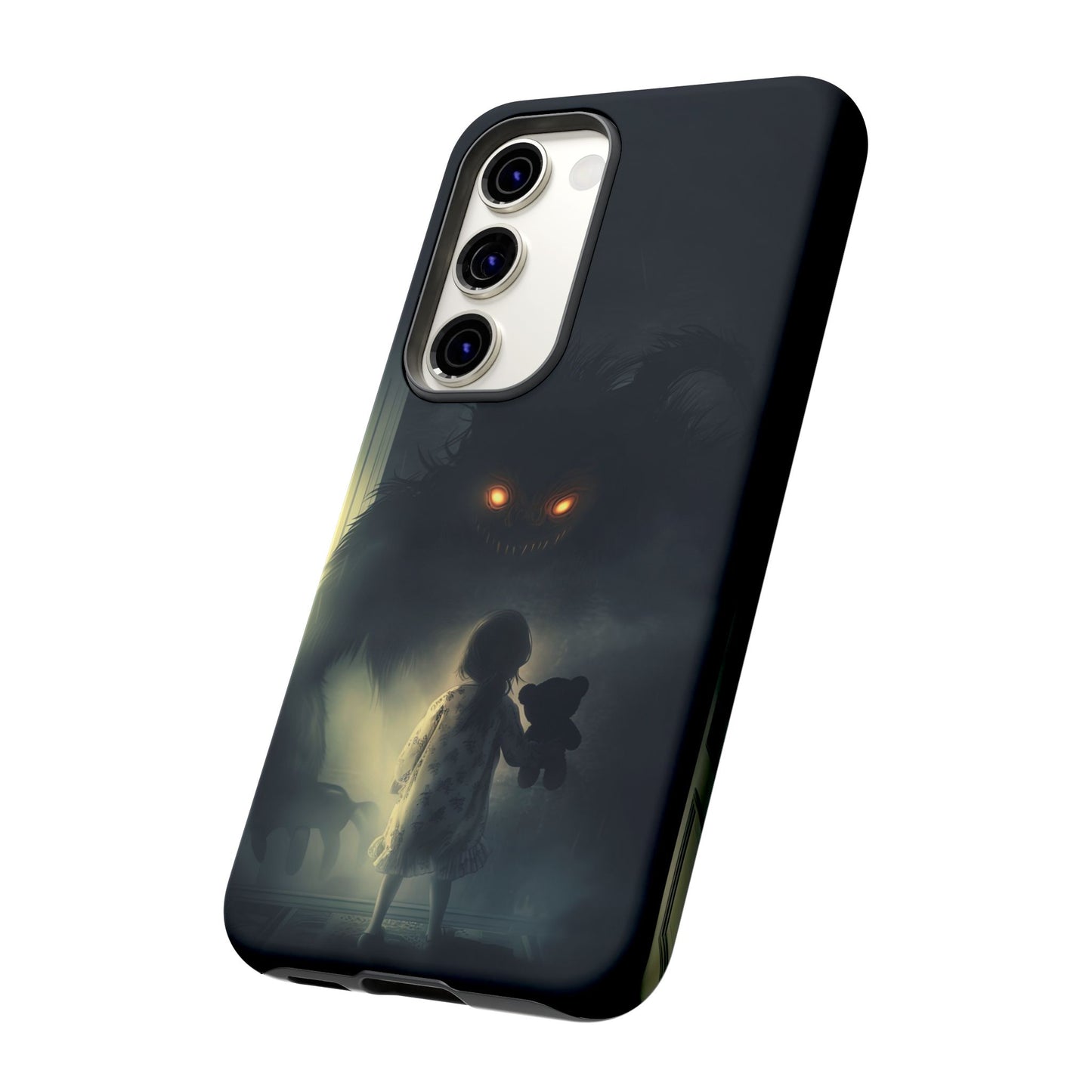 A Child Facing A Terrifying Monster Phone Case - for iPhone, Samsung Galaxy, and Google Pixel Devices