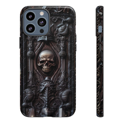 Dark Grimoire of Death Tough Phone Case – Gothic Skull Vampiric Design for iPhone, Samsung Galaxy, and Google Pixel Devices