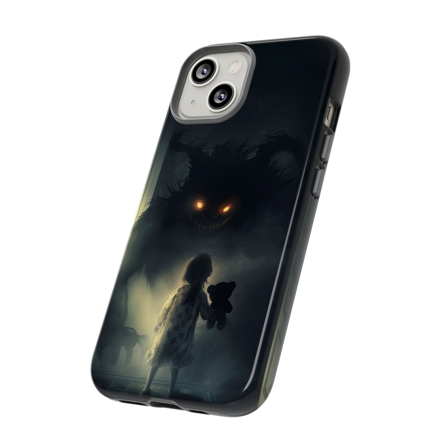 A Child Facing A Terrifying Monster Phone Case - for iPhone, Samsung Galaxy, and Google Pixel Devices