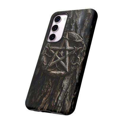 Pentacle Tree Phone Case – Wiccan Nature Magic Design for iPhone, Samsung Galaxy, and Google Pixel Devices