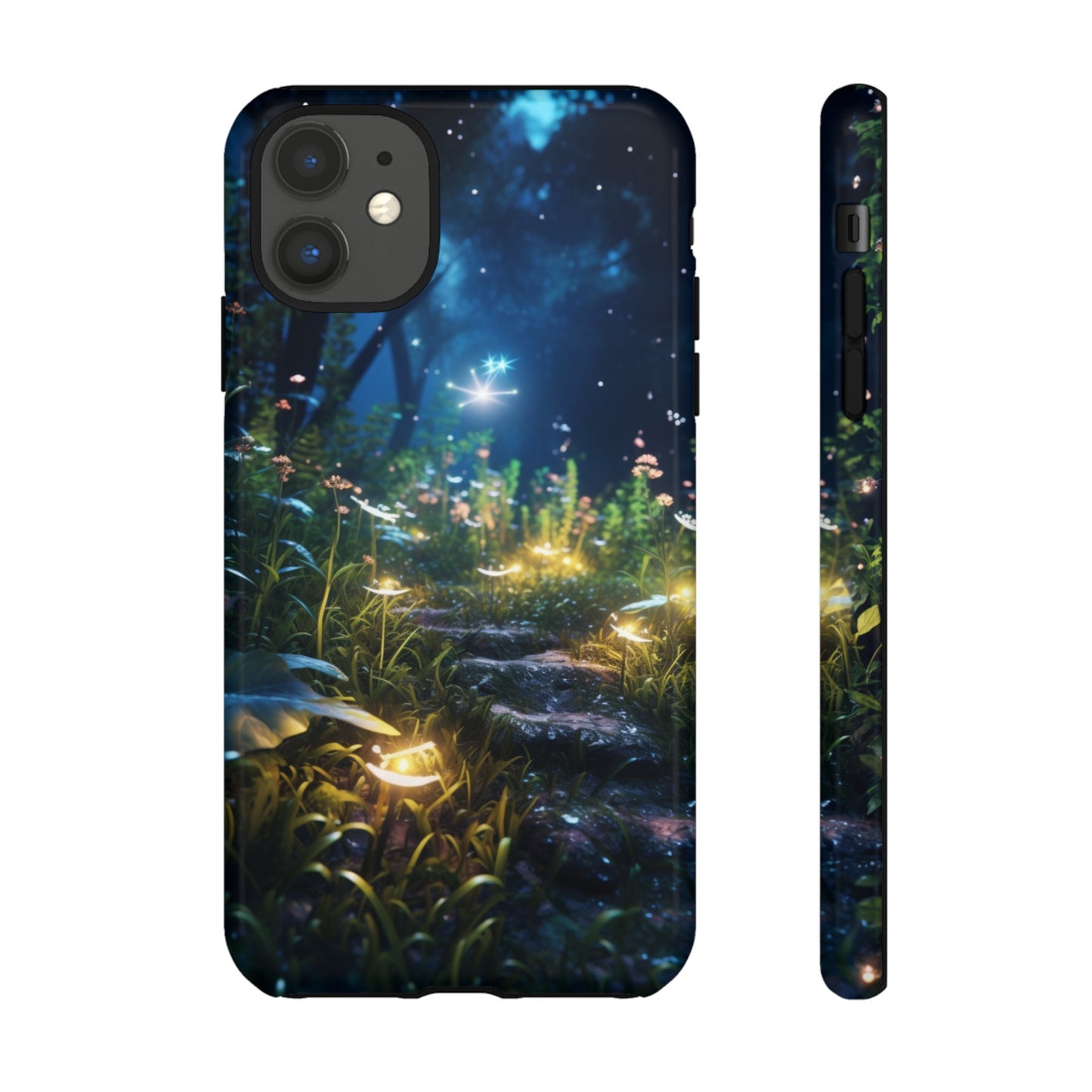 Fireflies in the Forest Tough Phone Case – Enchanting Summer Night Design for iPhone, Samsung Galaxy, and Google Pixel Devices