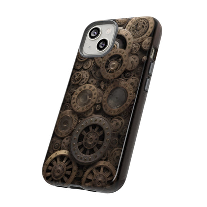 Gearworks 3 Phone Case – Steampunk Victorian Design with Gears and Clockwork for iPhone, Samsung Galaxy, and Google Pixel Devices