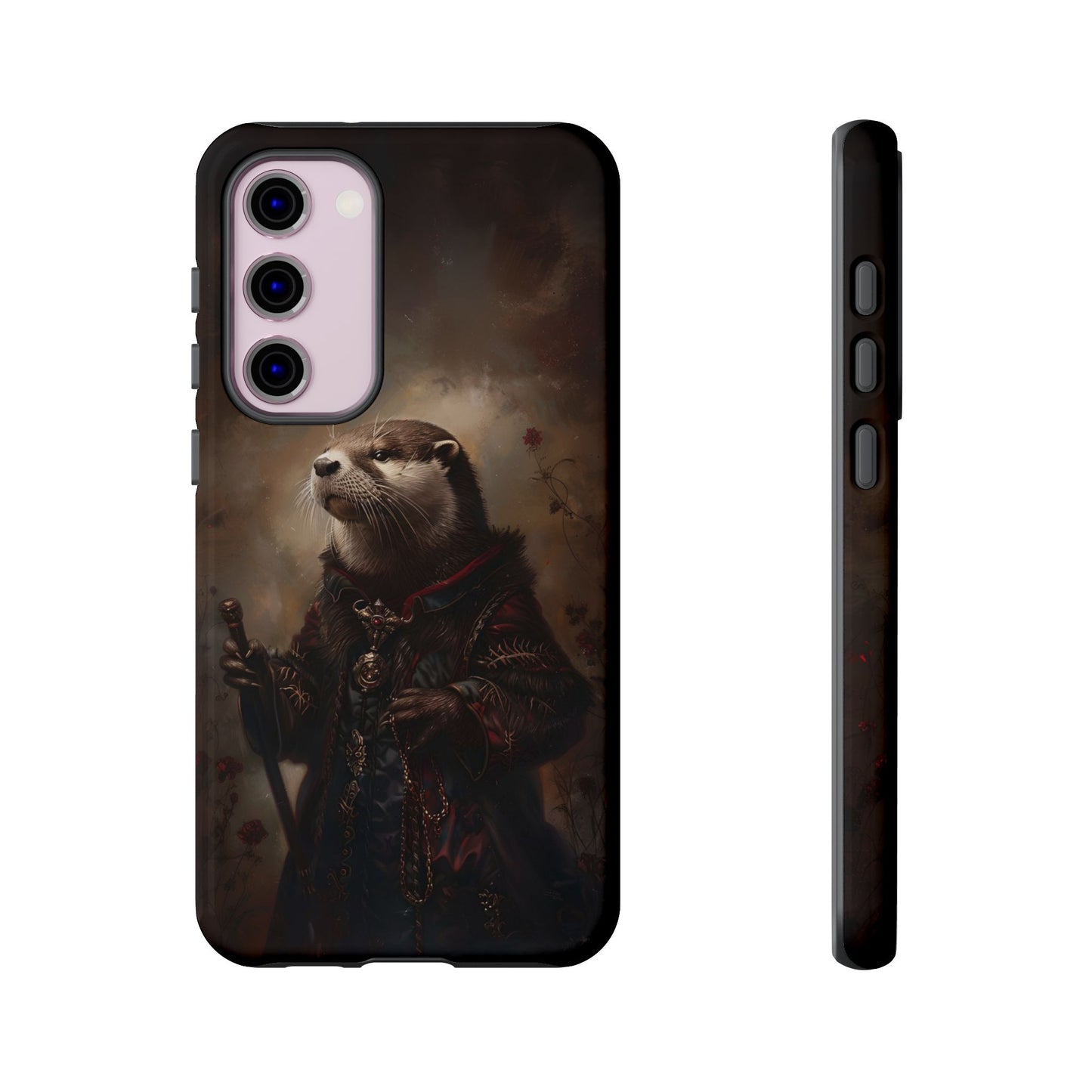 Noble Otter King Phone Case - Vintage Gothic Animal Art Design for iPhone, Samsung Galaxy, and Google Pixel Devices