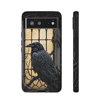 The Raven Phone Case – Edgar Allan Poe Inspired Gothic Design for iPhone, Samsung Galaxy, and Google Pixel Devices