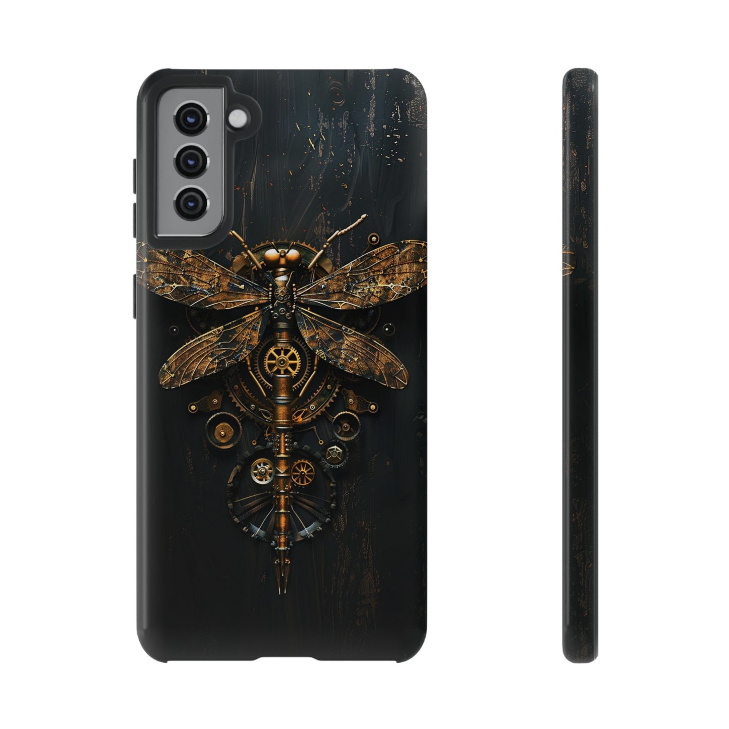 Steampunk Dragonfly Phone Case - Intricate Gear Design for iPhone, Samsung Galaxy, Google Pixel Devices