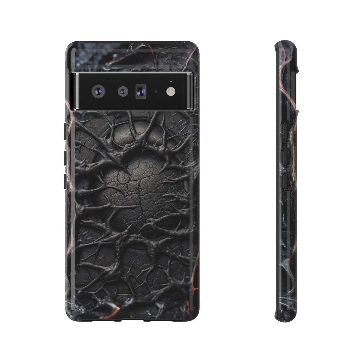 Black Veins Tough Phone Case – Lovecraftian Horror Design for iPhone, Samsung Galaxy, and Google Pixel Devices