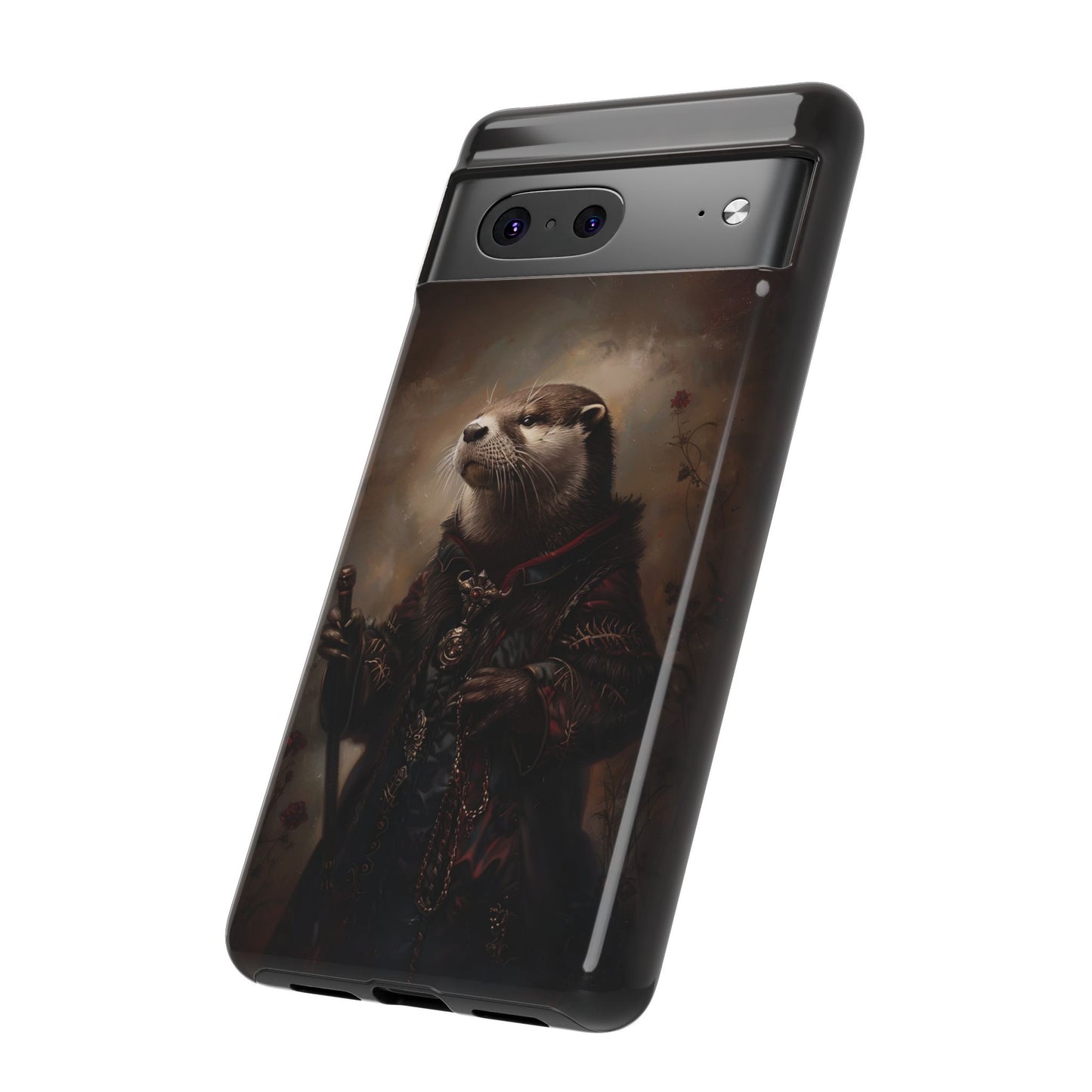 Noble Otter King Phone Case - Vintage Gothic Animal Art Design for iPhone, Samsung Galaxy, and Google Pixel Devices