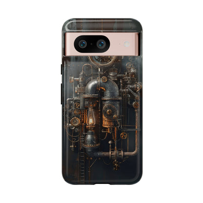 Steampunk Machine #2 Phone Case - Intricate Industrial Design for iPhone, Samsung Galaxy, Google Pixel Devices, Victorian Design Gears