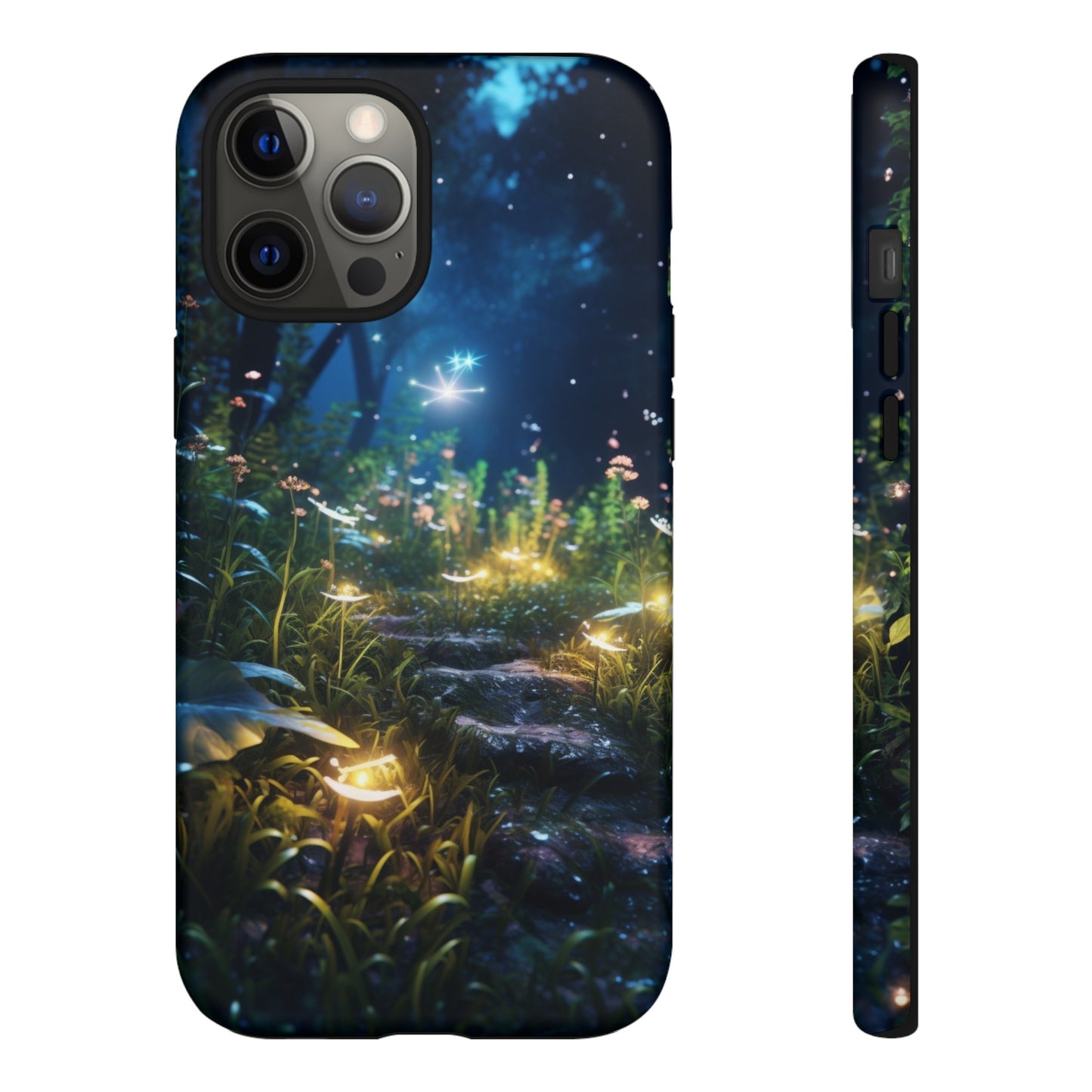 Fireflies in the Forest Tough Phone Case – Enchanting Summer Night Design for iPhone, Samsung Galaxy, and Google Pixel Devices