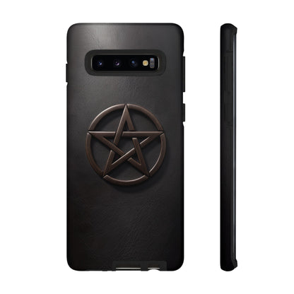 Simple Pentacle Tough Phone Case – Witchcraft Pentagram Design for iPhone, Samsung Galaxy, and Google Pixel Devices