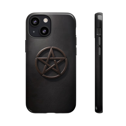 Simple Pentacle Tough Phone Case – Witchcraft Pentagram Design for iPhone, Samsung Galaxy, and Google Pixel Devices