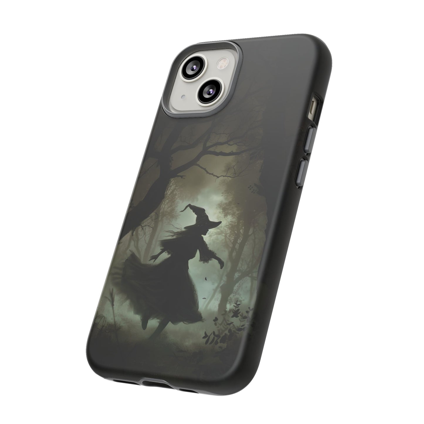 Spooky Witch Silhouette Phone Case - Halloween Dark Art Design for iPhone, Samsung Galaxy, and Google Pixel Devices