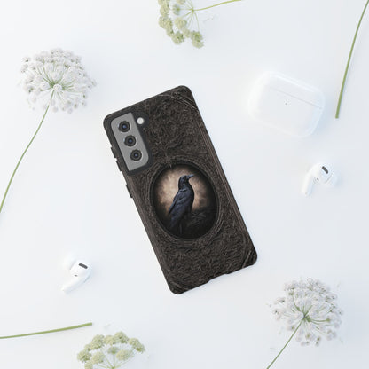 Gothic Raven Phone Case - Mysterious Dark Bird Design