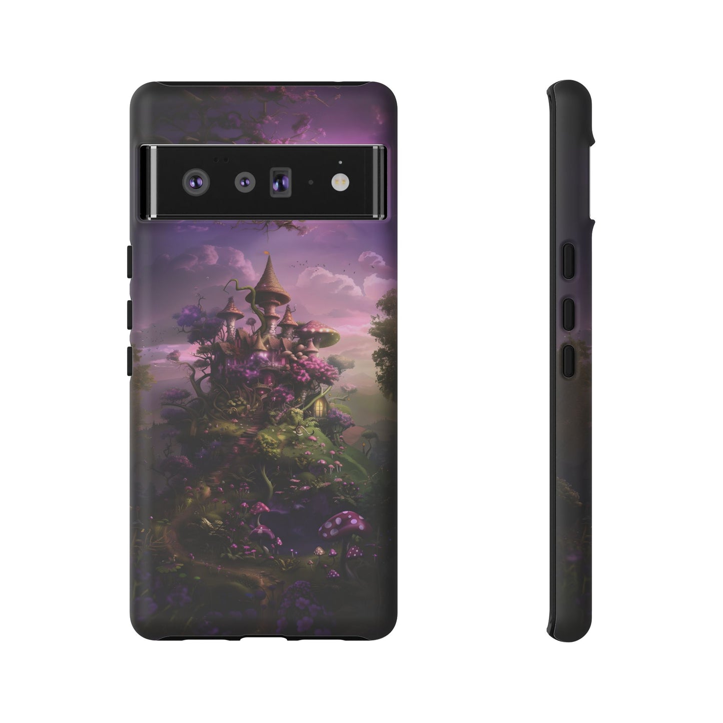 Enchanted Fairy Castle Phone Case - Magical Purple Fantasy Art for iPhone, Samsung Galaxy and Google Pixel Devices