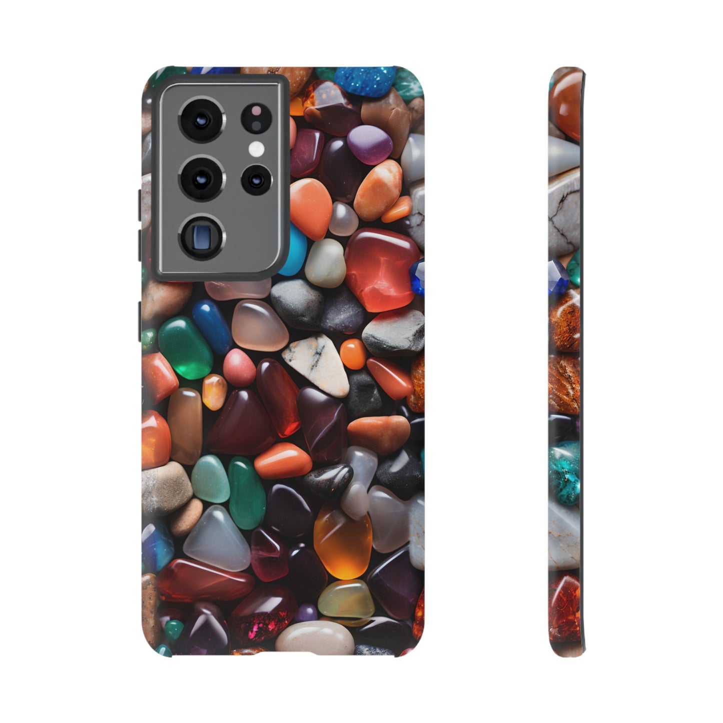 Colorful Stones Phone Case – Vibrant Polished Gemstone Design for iPhone, Samsung Galaxy, and Google Pixel Devices