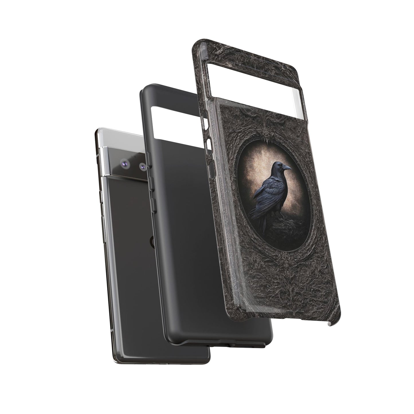 Gothic Raven Phone Case - Mysterious Dark Bird Design